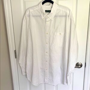Orvis white cotton button down size XL